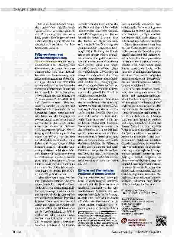Vorschauseite 4: Systemmedizin: Herausforderungen eines aktuellen Ansatzes