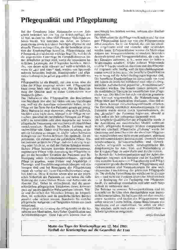 Vorschauseite 1: Pflegequalität und Pflegeplanung