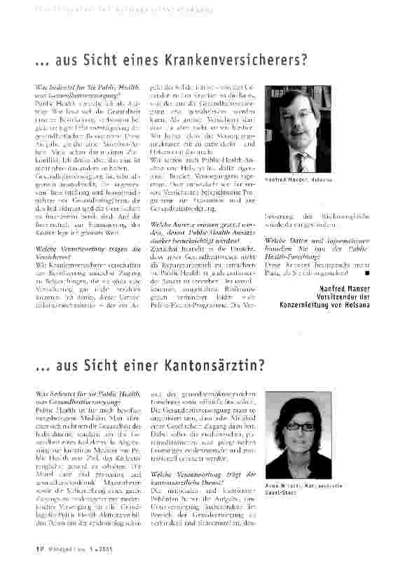 Vorschauseite 2: Public Health -was heisst das ...