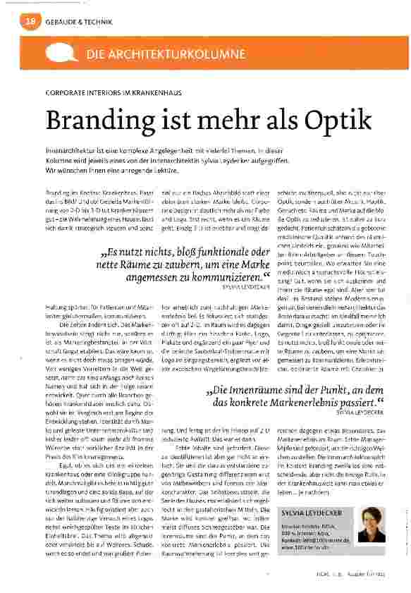 Vorschauseite 1: Branding ist mehr als Optik