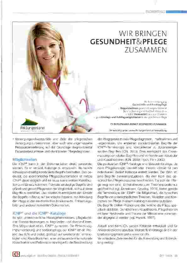 Vorschauseite 2: Internationale Klassifikation für die Pflegepraxis (ICNP®)