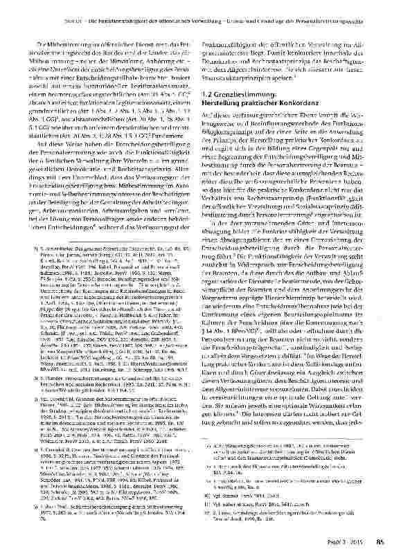Vorschauseite 2: Die Funktionsfähigkeit der öffentlichen Verwaltung -Grenze und Grundlage des Personalvertretungsrechts