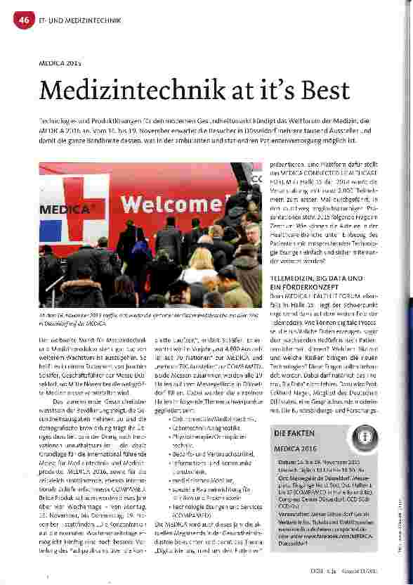 Vorschauseite 1: Medizintechnik at its Best