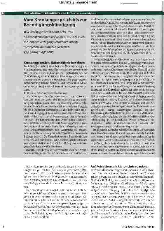Vorschauseite 3: Gründe für Fehlzeiten offen legen