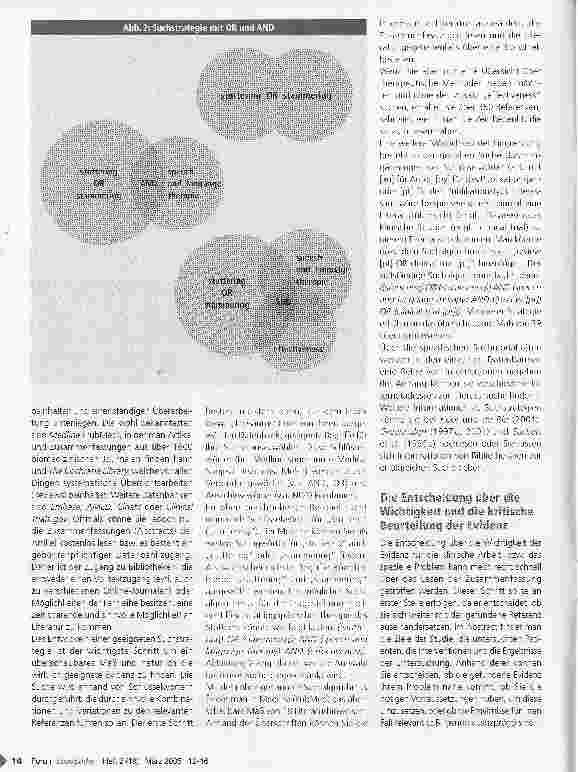 Vorschauseite 3: Erste Schritte hin zu einer Evidenz-basierten Praxis (EBP)