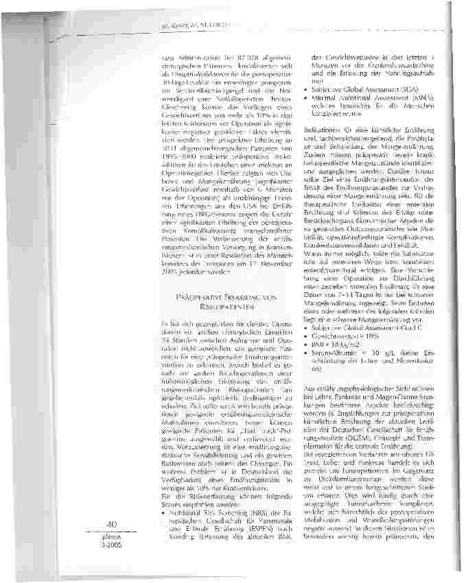 Vorschauseite 2: PRÄOPERATIVE OPTIMIERUNG VON PATIENTEN MIT LEBER-, PANKREAS- UND MAGEN-DARM-ERKRANKUNGEN