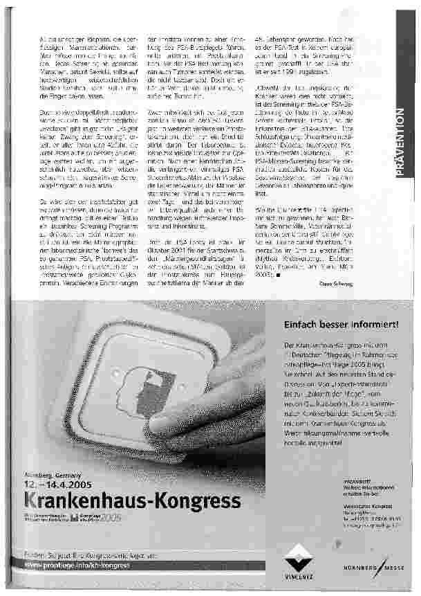 Vorschauseite 4: Es gibt keinen Zwang fürs ScreeningDisput um Sinn und Unsinn von Vorsorgeprogrammen entbrannt