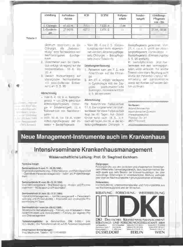 Vorschauseite 3: Von entscheidender Bedeutung: Die exakte Leistungsplanung Erfahrungen der Frankenwaldklinik Kronach