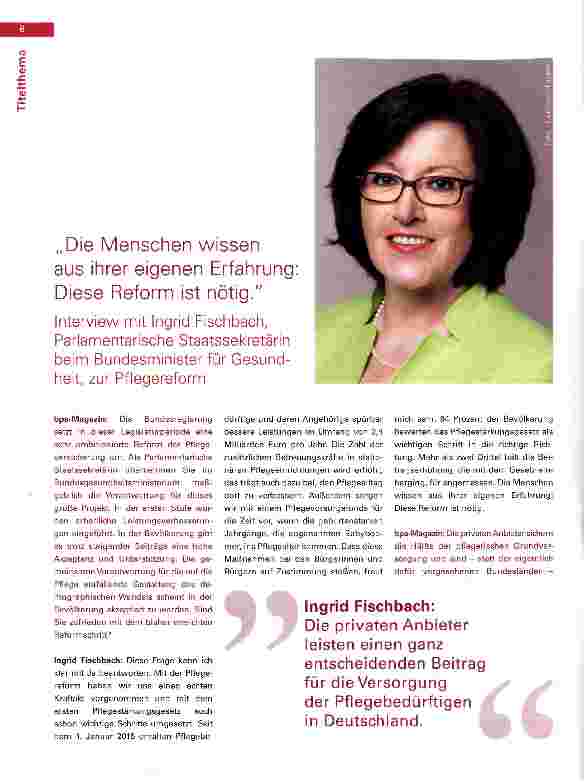 Vorschauseite 1: Die Menschen wissen aus ihrer eigenen Erfahrung: Diese Reform ist nötig