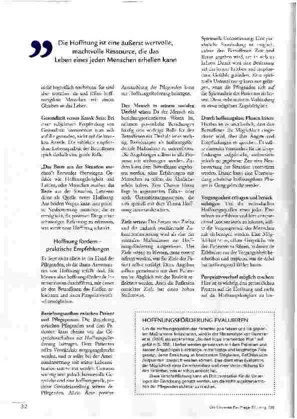 Vorschauseite 3: PFLEGE ALS HOFFNUNGSTRÄGER