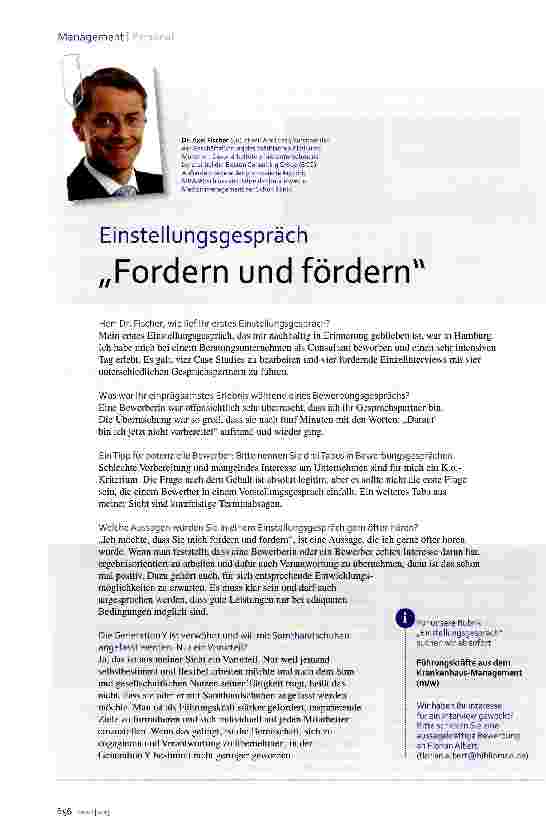 Vorschauseite 1: Einstellungsgespräch Fordern und fördern
