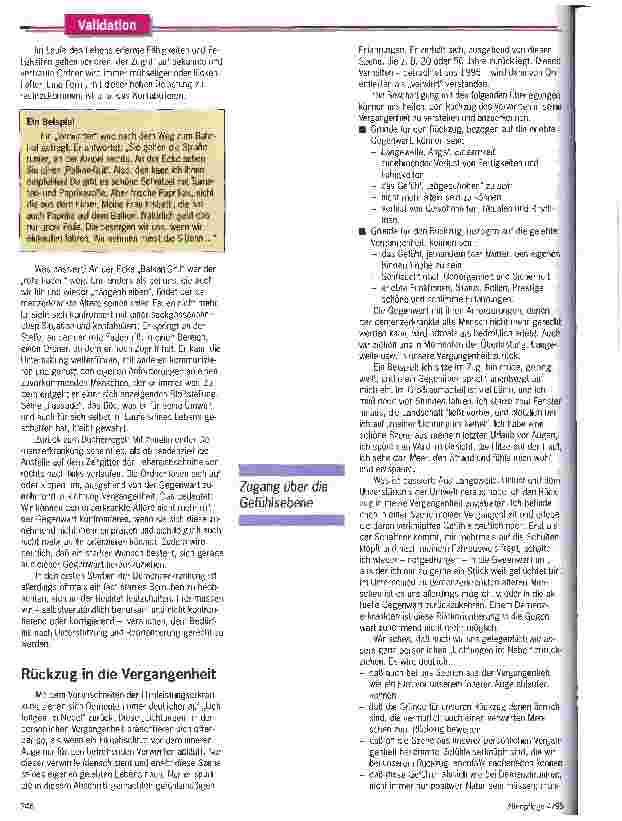 Vorschauseite 3: Annehmen und begleiten Integratives Validierendes Arbeiten zeigt Wege auf, Demente besser zu verstehen