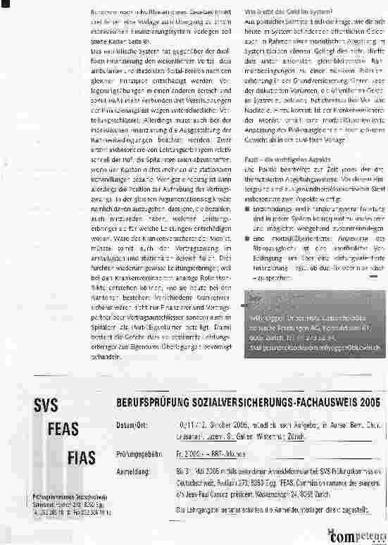 Vorschauseite 3: Spitalfinanzierung: Wovon ist überhaupt die Rede? U16 KCQ 6 .