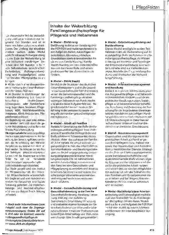 Vorschauseite 3: Pflegende und Hebammen: Pioniere in einem neuen Handlungsfeld