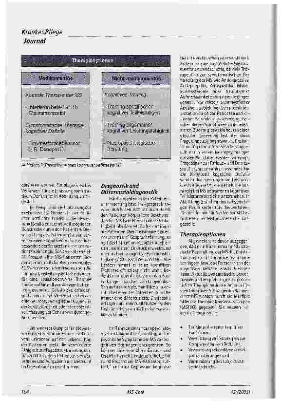 Vorschauseite 3: Kognitive Störungen bei Patienten mit Multipler Sklerose