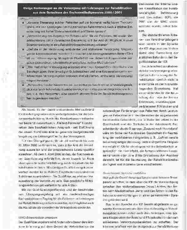 Vorschauseite 6: Fähigkeiten fördern. Wie die neuen Rehabilitations-Richtlinien entstanden und welchen Zweck sie verfolgen