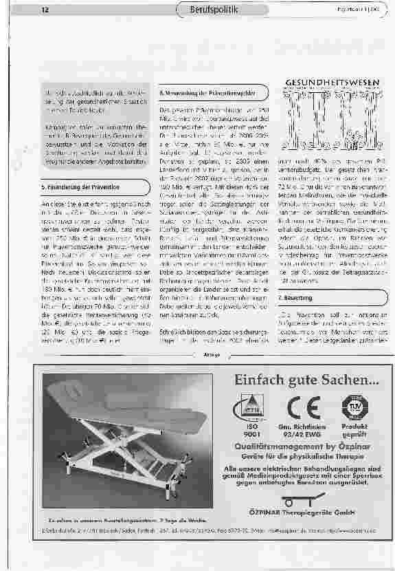 Vorschauseite 2: Prävention: Die vierte Säule im Gesundheitswesen