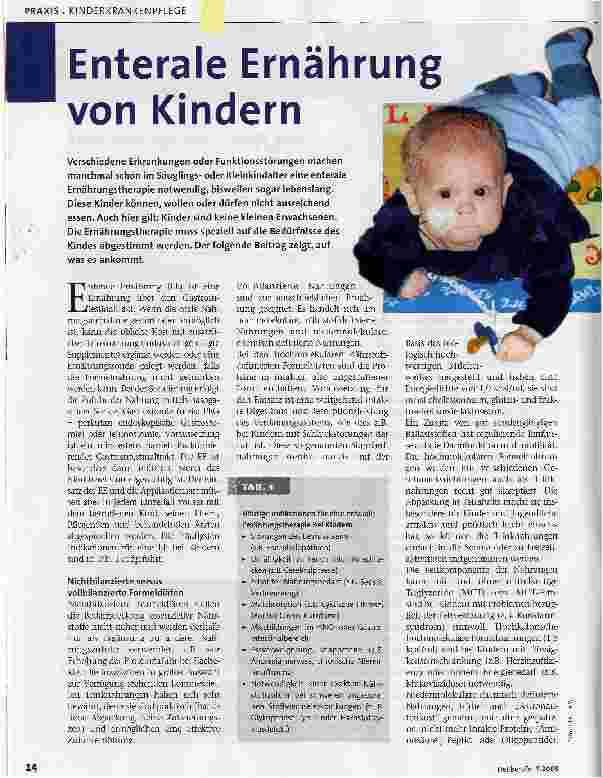 Vorschauseite 1: Enterale Ernährung von Kindern