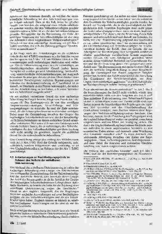 Vorschauseite 6: Gleichbehandlung von vollzeitbeschäftigten und teilzeitbeschäftigten Lehrern - neue Facetten eines alten Themas