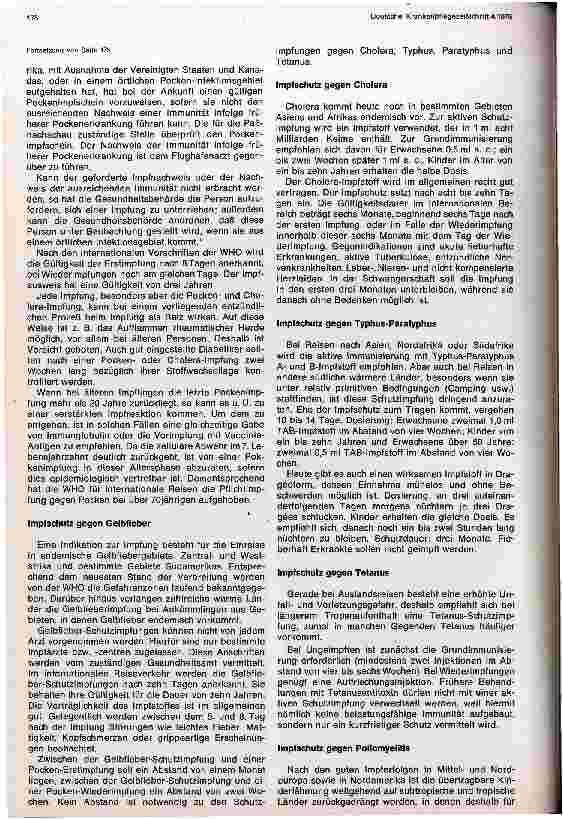 Vorschauseite 4: Schutzimpfungen - Vorbeugung bei Auslandsreisen
