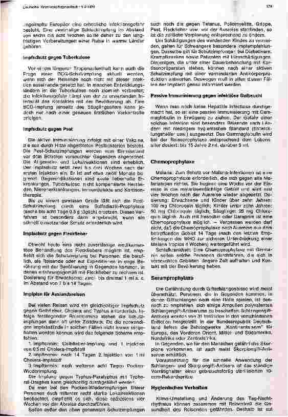 Vorschauseite 5: Schutzimpfungen - Vorbeugung bei Auslandsreisen