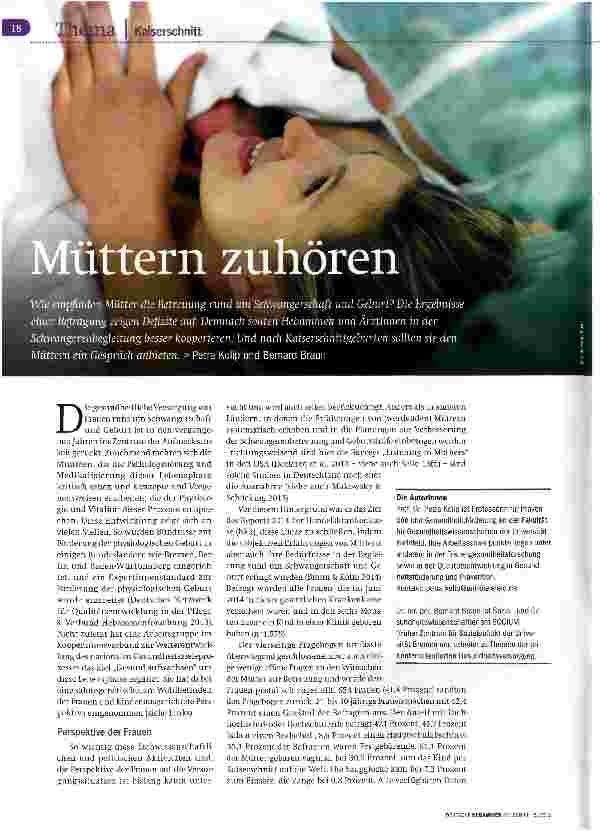 Vorschauseite 1: Müttern zuhören