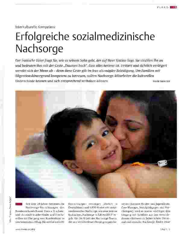 Vorschauseite 1: Erfolgreiche sozialmedizinische Nachsorge