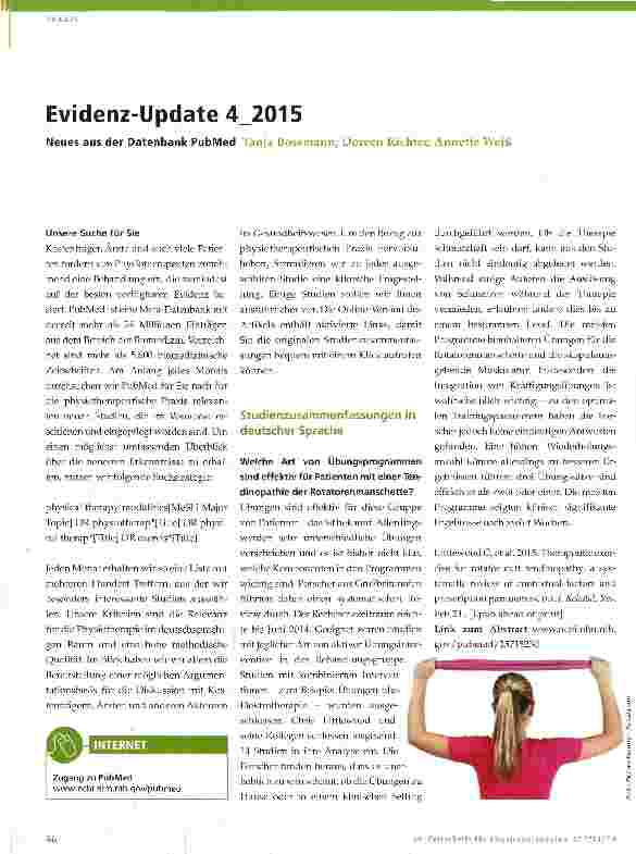 Vorschauseite 1: Evidenz-Update 4_ 2015