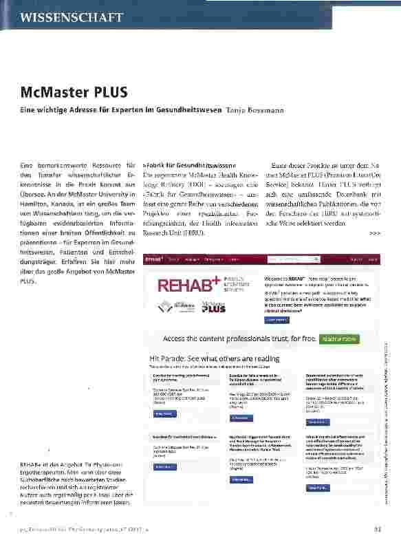 Vorschauseite 1: McMaster PLUS