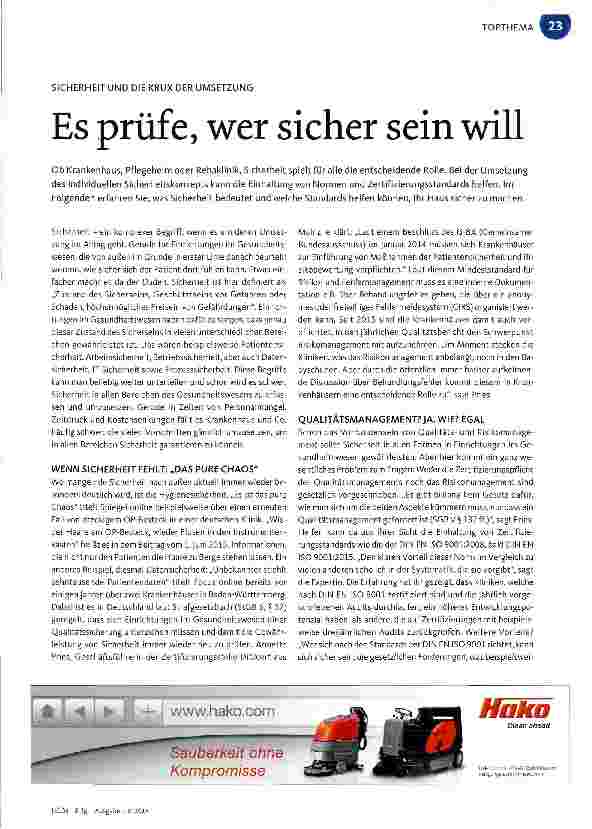 Vorschauseite 1: Es prüfe, wer sicher sein will
