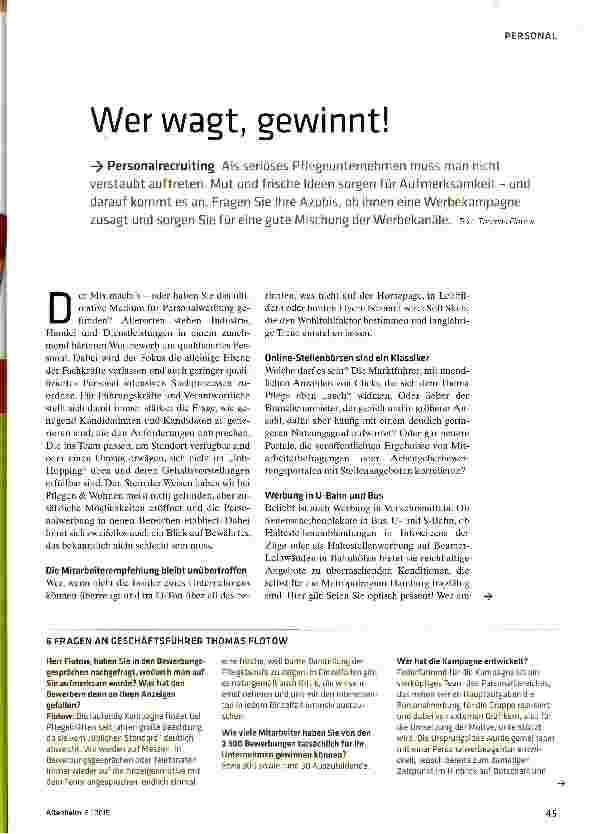 Vorschauseite 1: Wer wagt, gewinnt!