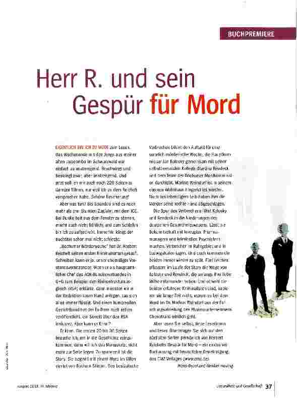 Vorschauseite 2: Herr R. und sein Gespür für Mord