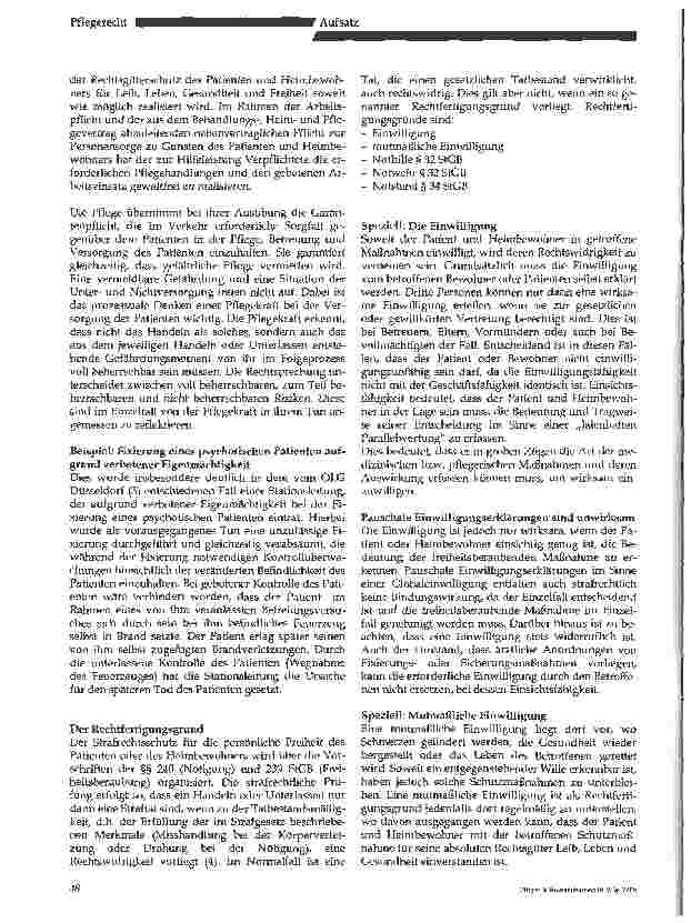 Vorschauseite 2: Gewalt in der Pflege - strafrechtlicheBeurteilung