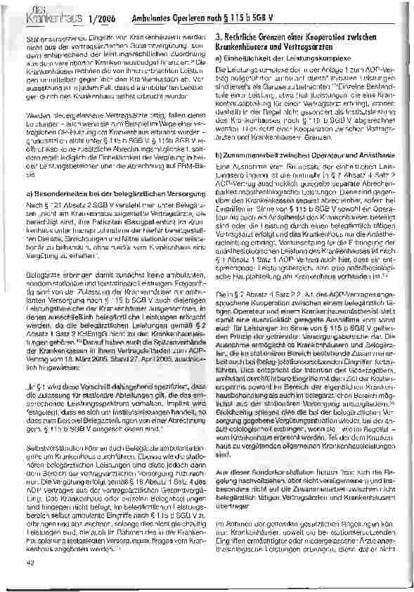 Vorschauseite 3: Kooperationen im Rahmen des ambulanten Operierens nach § 115 b SGB V Die rechtlichen Grenzen der gemeinschaftlichen Erbringung ambulanter Operationen und stationsersetzender Eingr…