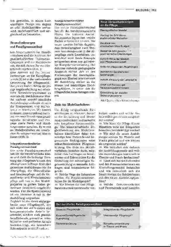 Vorschauseite 2: Pflegeausbildung in Bewegung Gegenwart und Zukunft