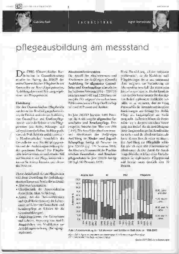 Vorschauseite 1: pflegeausbildung am messstand