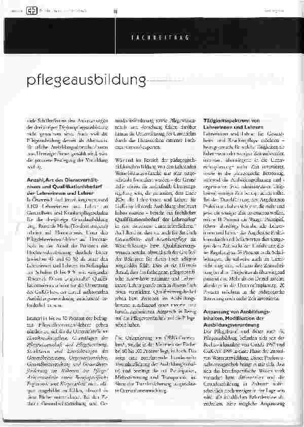 Vorschauseite 3: pflegeausbildung am messstand