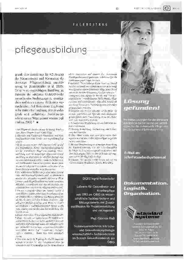 Vorschauseite 6: pflegeausbildung am messstand