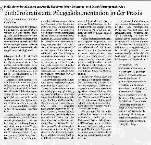 Vorschauseite 1: Entbürokratisierte Pflegedokumentation in der Praxis