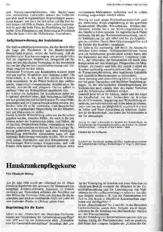 Vorschauseite 1: Hauskrankenpflegekurse