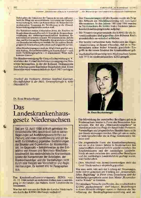 Vorschauseite 1: Das Landeskrankenhausgesetz Niedersachsen