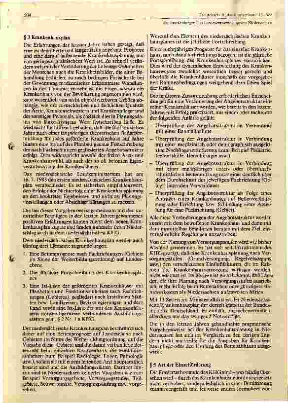Vorschauseite 3: Das Landeskrankenhausgesetz Niedersachsen