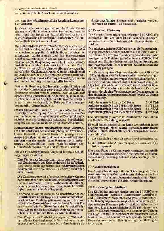 Vorschauseite 4: Das Landeskrankenhausgesetz Niedersachsen