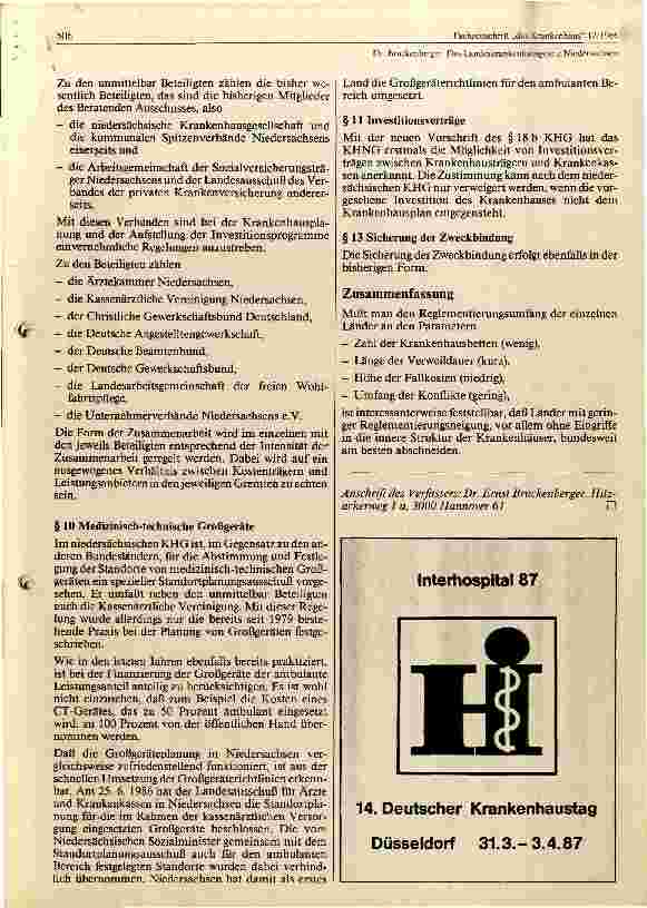 Vorschauseite 5: Das Landeskrankenhausgesetz Niedersachsen