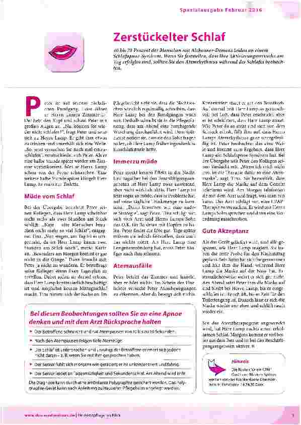 Vorschauseite 1: Zerstückelter Schlaf