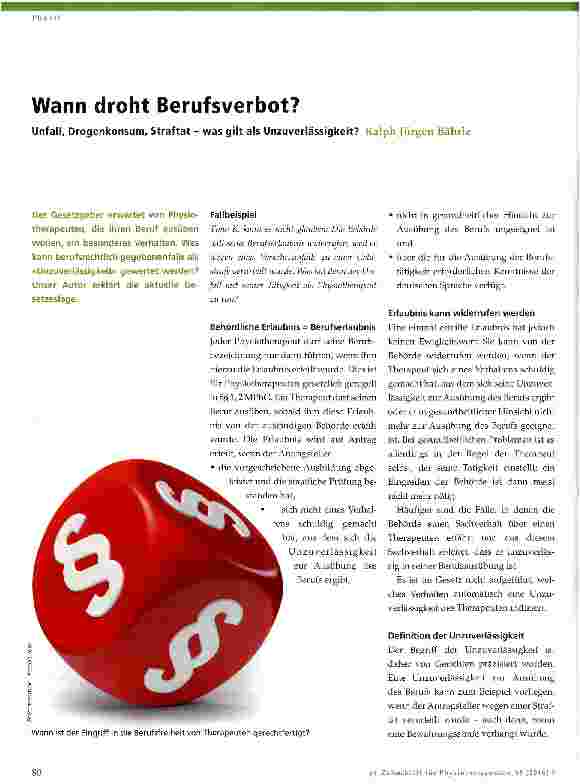 Vorschauseite 1: Wann droht Berufsverbot?