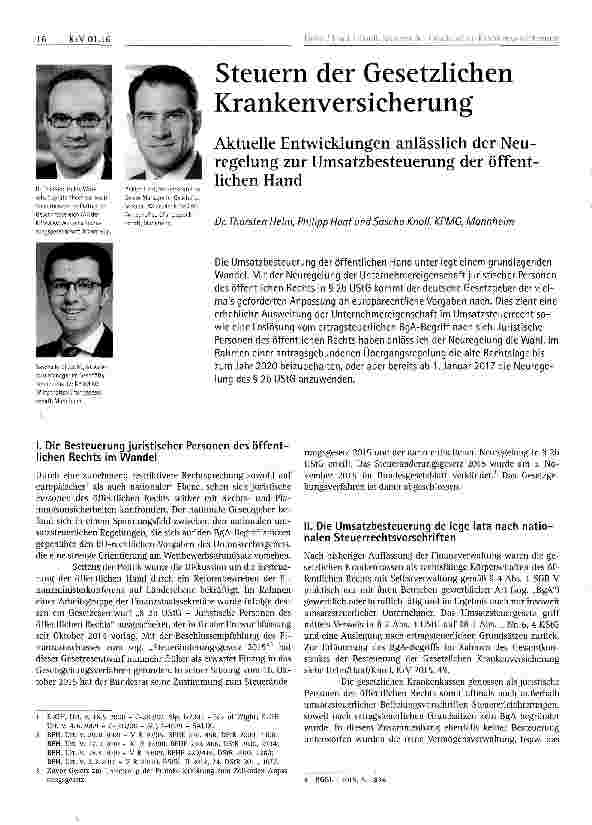 Vorschauseite 1: Steuern der Gesetzlichen Krankenversicherung