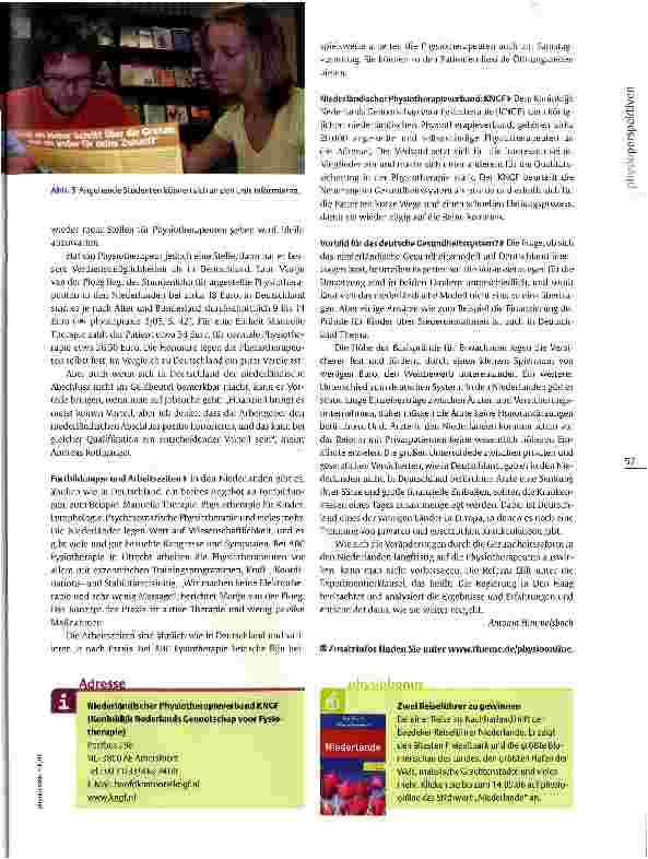 Vorschauseite 4: Physiotherapie in den NiederlandenReformfreudige Nachbarn