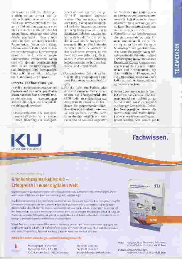 Vorschauseite 2: Telecounseling in der Psychiatrie