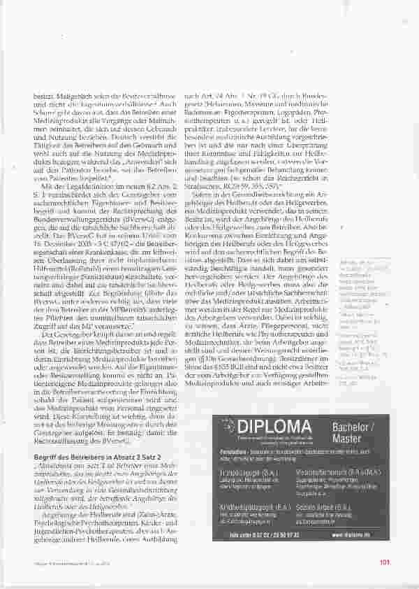 Vorschauseite 4: Die neue Medizinprodukte Betreiberverordnung, Teil 1